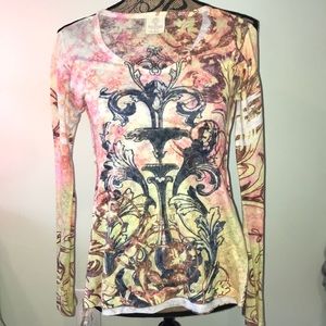 Fitted long sleeve T-shirt